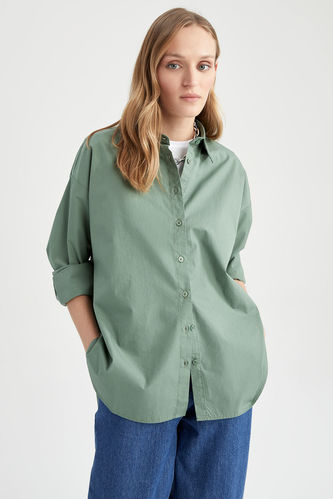 Oversize Fit Hemd aus Baumwolle