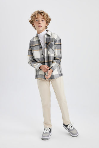 Boy Stretchy Waisted Gabardine School Trousers