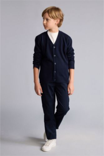 Young Boys - Teen Boys NAVY Regular Fit Gabardine Trousers