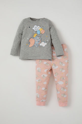 Kız Bebek Sevimli Fil Baskılı Pijama Takımı