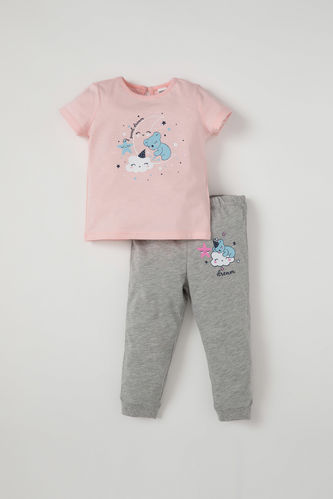 Kız Bebek Koala Baskılı Pamuklu Pijama Takımı