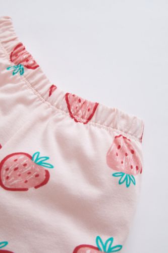 Écru PETITE FILLE Ensemble Pyjama Fleuri à Manches Courtes Pour Bébé Fille  2854611 | DeFacto