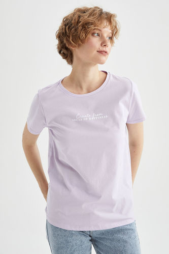 T-shirt oversize à manches courtes et slogan
