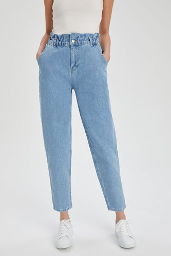 Extra High-Waist Paperbag Trousers