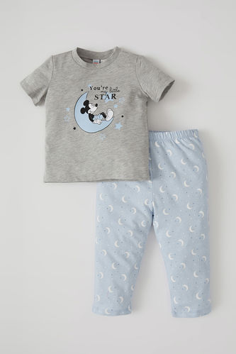 Ensemble de pyjama à manches courtes sous licence Mickey Mouse pour bébé garçon