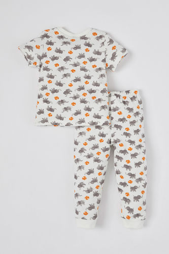 Écru BÉBÉ GARÇON Ensemble de pyjama en coton à manches courtes à motif  éléphant pour bébé garçon 1970591