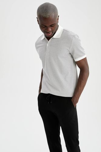 Slim Fit Polo Yaka Pamuklu Penye Tişört