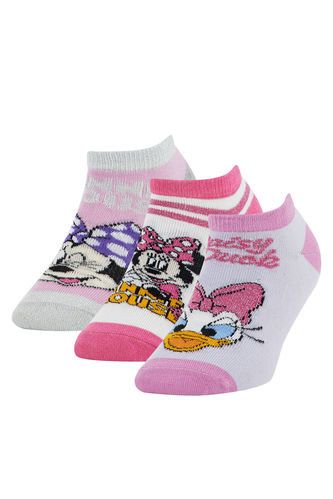 Kız Çocuk Minnie Mouse Lisanslı 3'lü Patik Çorap