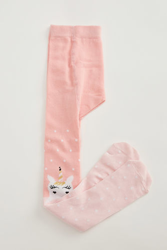 Kız Çocuk Unicorn Desenli Külotlu Çorap