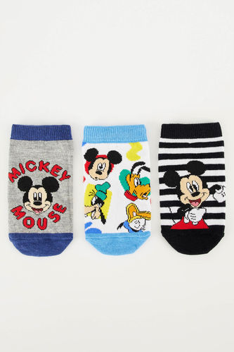 Boy Mickey Mouse 3 Piece Booties Socks