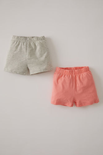 Lot de 2 shorts en coton pour bébé fille