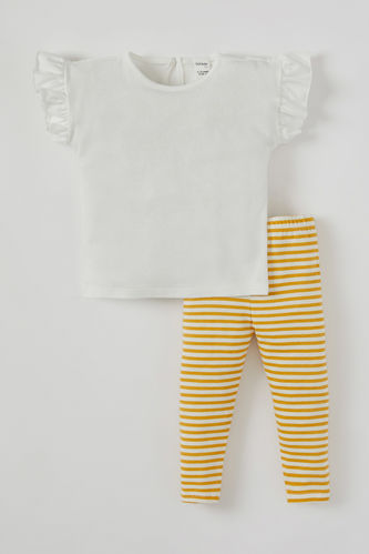 Baby Frilly Sleeveless T-Shirt And Leggings