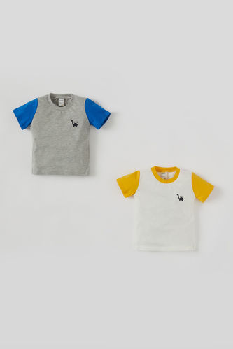 Baby Dinosaur Print 2-Piece Short-Sleeved T-Shirts