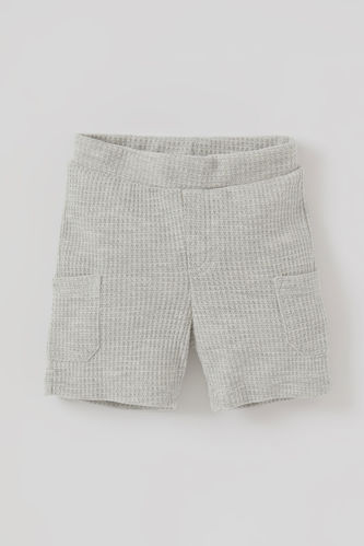 Short en tricot texturé pour bébé garçon avec poches cargo