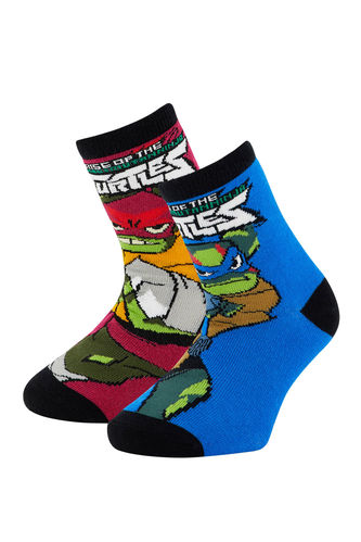 Erkek Çocuk Ninja Turtles Lisanslı 2'li Soket Çorap
