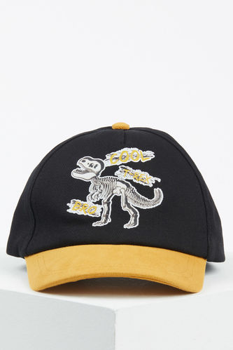 Erkek Çocuk Dinozor Baskılı Baseball Şapka