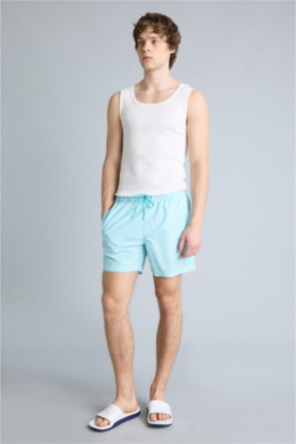 رجال أكوا شورت بحر قصير مخطط ببطانة شبكية