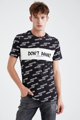 T-shirt ajusté à slogan imprimé