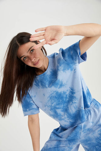 Піжамна футболка вільного крою релакс-фіт з візерунком ' Батик'