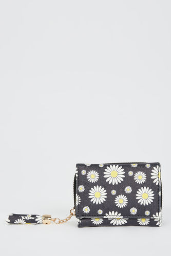 Small Zip Floral Print Wallet