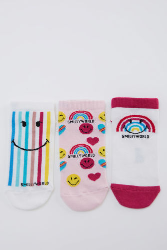 Kız Çocuk SmileyWorld Lisanslı 3'lü Patik Çorap