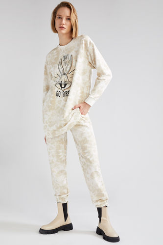 Modest- Long Hem Relaxed Fit Knitted Tie-Dye Trousers