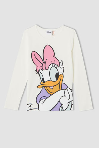 Kız Çocuk Daisy Duck Lisanslı Uzun Kollu Tişört