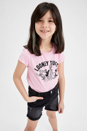 Girl Licensed Looney Tunes Short Sleeve Crew Neck T-Shirt