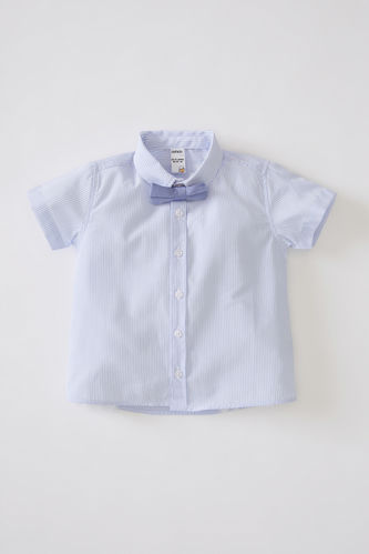 Baby Boy Bow Tie Short Sleeve Shirt