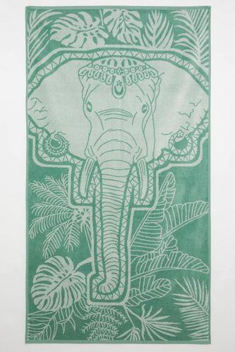 Women Elephant Patterned Beach Towel