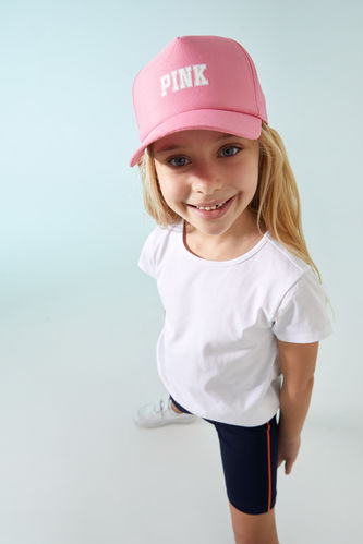 Kız Çocuk Yazı Baskılı Baseball Şapka