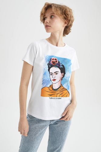 Frida Kahlo  Relax Fit Kısa Kollu %100 Pamuk Tişört