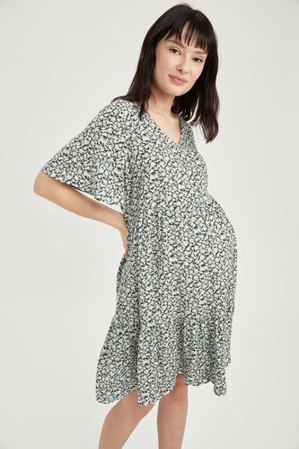 Patterned Maternity Dress