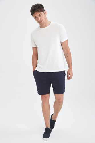 Slim Fit Basic Drawstring Shorts With Pockets