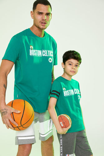 T-shirt à manches courtes sous licence pour garçons NBA Boston Celtics