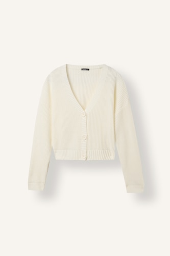 Regular Fit Basic V-Neck Knit Button-Up Cardigan