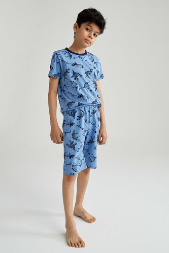 Ensemble de pyjama à manches courtes à motif dinosaure pour garçon