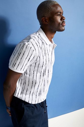 Regular Fit Patterned Polo Shirt