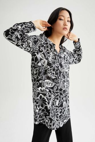 Relax Fit Floral Print Shirt Tunic