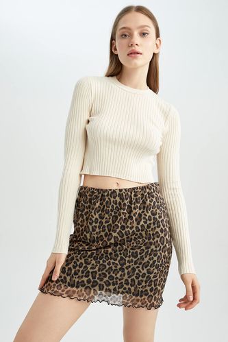 Cool Slim Fit Basic Crop Knitwear Sweater
