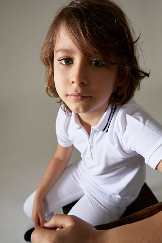 Erkek Çocuk Polo Yaka Kısa Kol Tişört