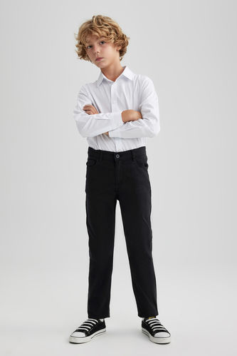 Чёрные брюки из габардина для мальчиков, Школьная коллекция