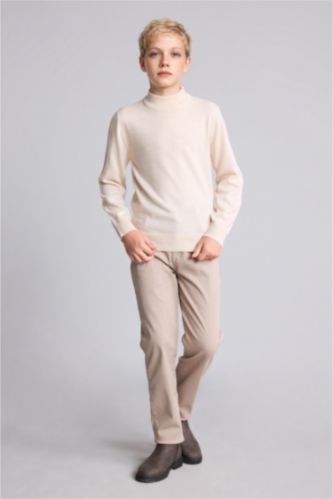 Erkek Çocuk - Genç Erkek Bej Gabardin Pantolon Erkek Çocuk