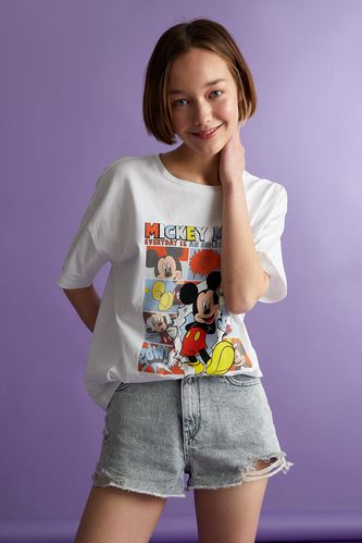 Coool Disney Mickey & Minnie Лицензиялық дөңгелек жаға үлкен Қысқа жеңді футболка