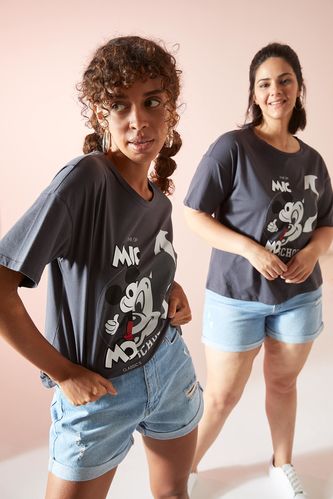 T-shirt à manches courtes décontracté sous licence Mickey Mouse