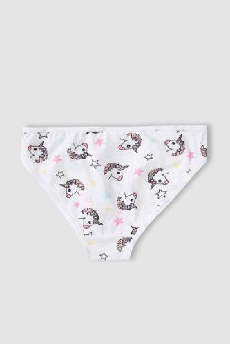 White GIRLS & TEENS 3 Pack Unicorn Print Thong Set 2390561