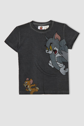 Boy Short Sleeve Tom And Jerry Printed T-Shirt