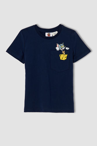Boy Regular Fit Short Sleeve Tom And Jerry Printed T-Shirt