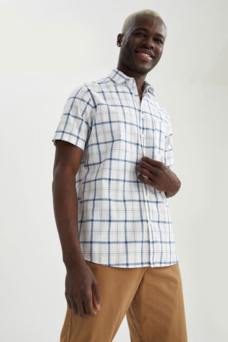 Рубашка с коротким рукавом стандартного кроя с коротким рукавом для мужчин