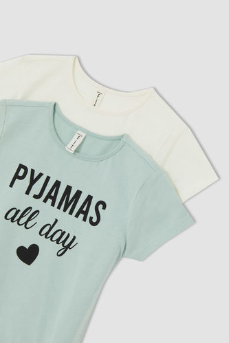 Girl Regular Fit Knitted Graphic Pyjama Tops